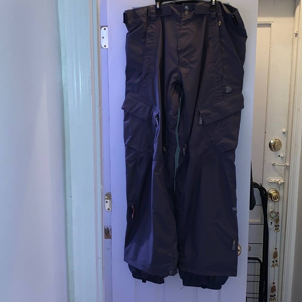 Men’s XL Gray Sessions Snowboard Pants - Great Condition!